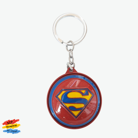 Red Superman Fidget Spinner Keychain