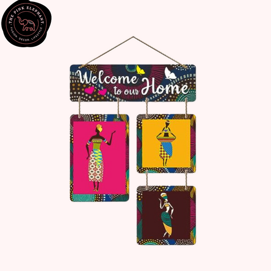 Welcome to Our Home African Wall Hanging